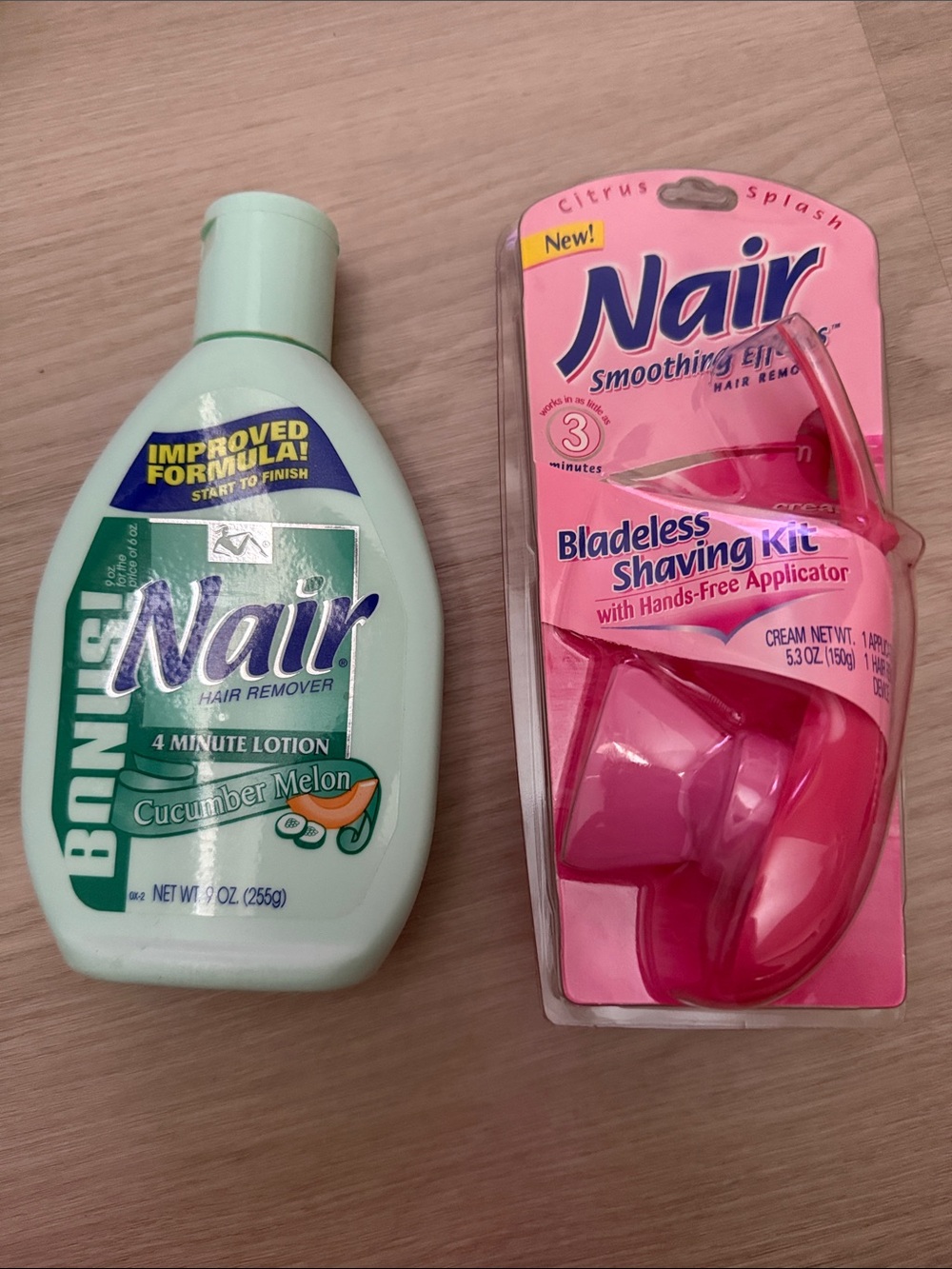 Kids Bath Hair Removal Set - Pink & Light Green